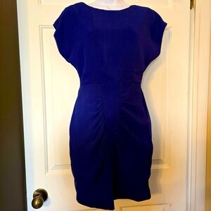 Silence & Noise Cocktail Dress Size 2 Colbalt Blue Backless Ruched Front & Back